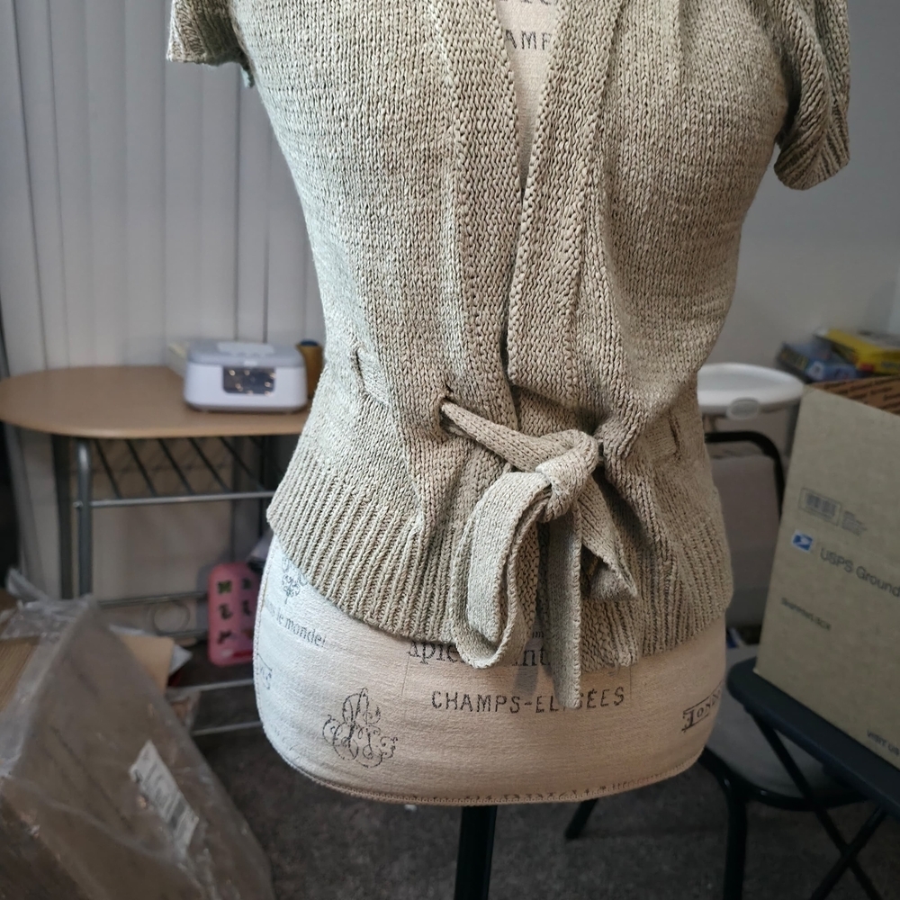 August Silk Beige Women's Cardigan - Picture 6 of 6